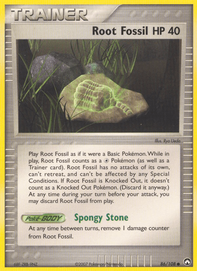 Carta Root Fossil 86/108 do set Power Keepers — Pokémon TCG | Bynx