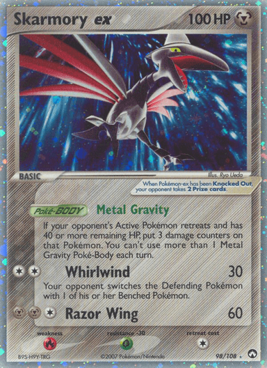 Carta Skarmory ex 98/108 do set Power Keepers — Pokémon TCG | Bynx