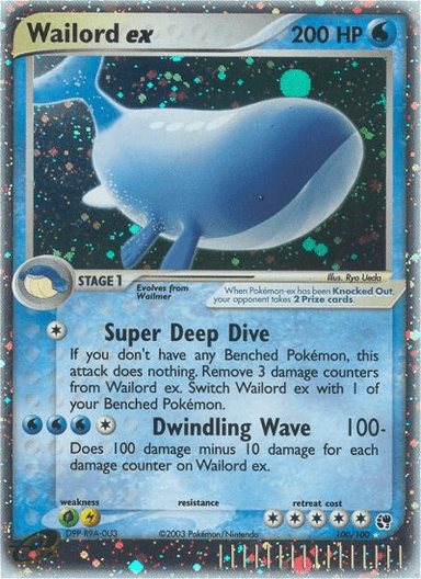 Carta Wailord ex 100/100 do set Sandstorm — Pokémon TCG | Bynx