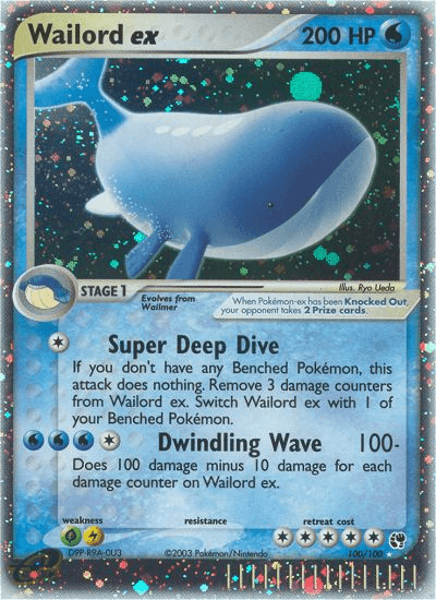 Carta Wailord ex 100/100 do set Sandstorm — Pokémon TCG | Bynx