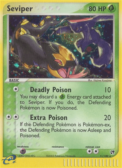 Carta Seviper 11/100 do set Sandstorm — Pokémon TCG | Bynx