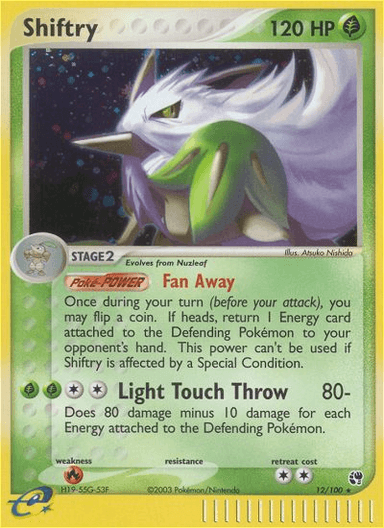 Carta Shiftry 12/100 do set Sandstorm — Pokémon TCG | Bynx