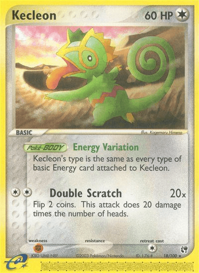 Carta Kecleon 18/100 do set Sandstorm — Pokémon TCG | Bynx