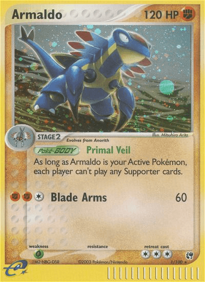 Carta Armaldo 1/100 do set Sandstorm — Pokémon TCG | Bynx