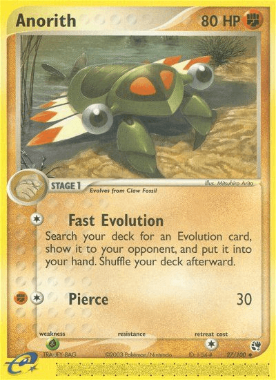 Carta Anorith 27/100 do set Sandstorm — Pokémon TCG | Bynx