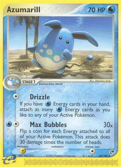 Carta Azumarill 30/100 do set Sandstorm — Pokémon TCG | Bynx