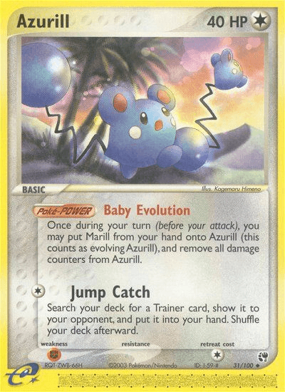 Carta Azurill 31/100 do set Sandstorm — Pokémon TCG | Bynx
