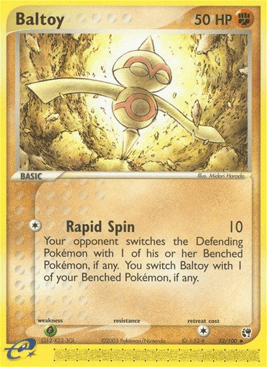 Carta Baltoy 32/100 do set Sandstorm — Pokémon TCG | Bynx