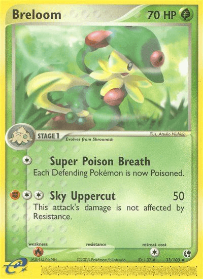 Carta Breloom 33/100 do set Sandstorm — Pokémon TCG | Bynx