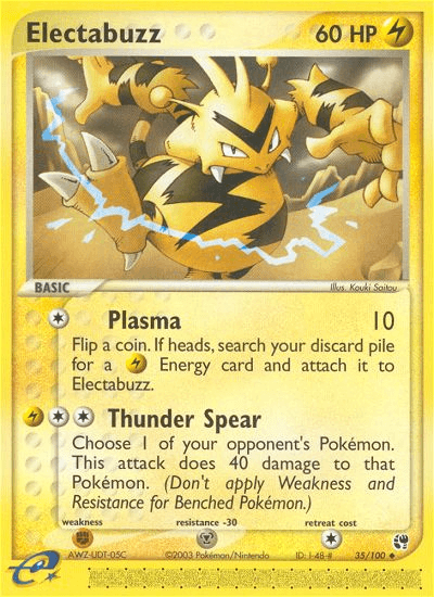 Carta Electabuzz 35/100 do set Sandstorm — Pokémon TCG | Bynx
