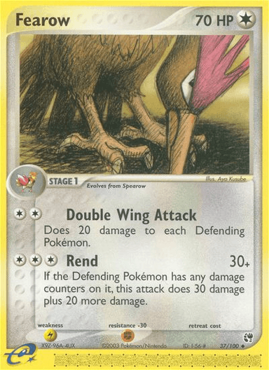 Carta Fearow 37/100 do set Sandstorm — Pokémon TCG | Bynx