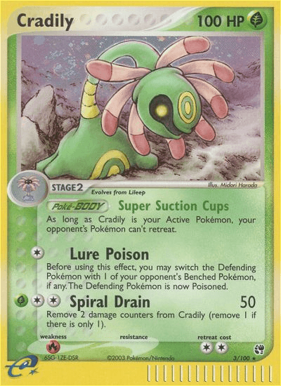 Carta Cradily 3/100 do set Sandstorm — Pokémon TCG | Bynx