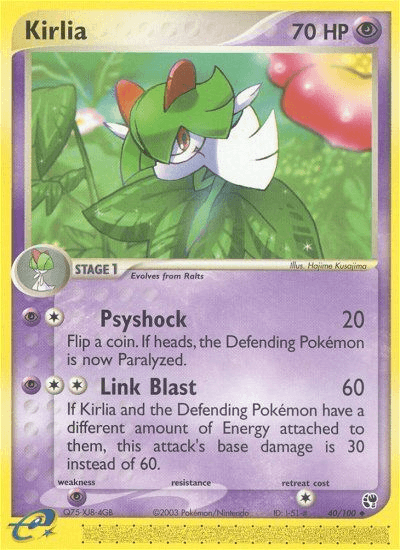 Carta Kirlia 40/100 do set Sandstorm — Pokémon TCG | Bynx
