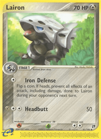 Carta Lairon 41/100 do set Sandstorm — Pokémon TCG | Bynx