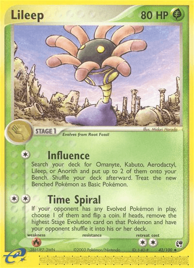 Carta Lileep 42/100 do set Sandstorm — Pokémon TCG | Bynx