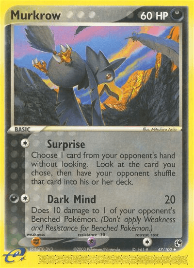 Carta Murkrow 47/100 do set Sandstorm — Pokémon TCG | Bynx