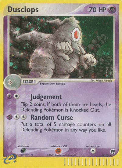 Carta Dusclops 4/100 do set Sandstorm — Pokémon TCG | Bynx