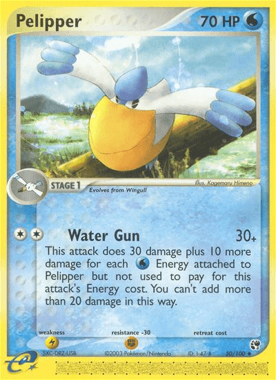 Carta Pelipper 50/100 do set Sandstorm — Pokémon TCG | Bynx