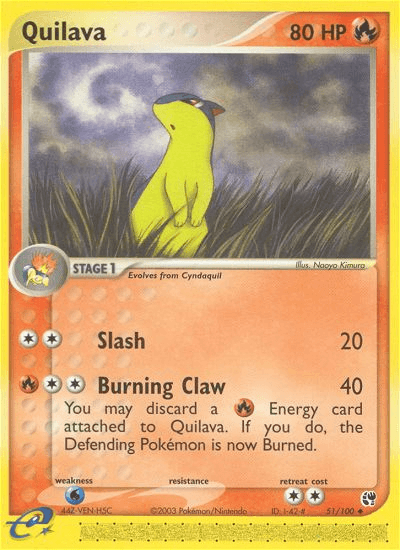 Carta Quilava 51/100 do set Sandstorm — Pokémon TCG | Bynx