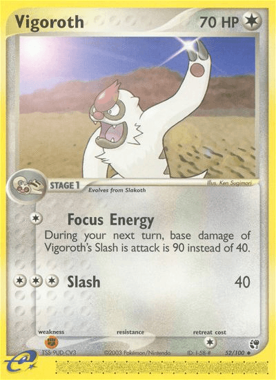 Carta Vigoroth 52/100 do set Sandstorm — Pokémon TCG | Bynx