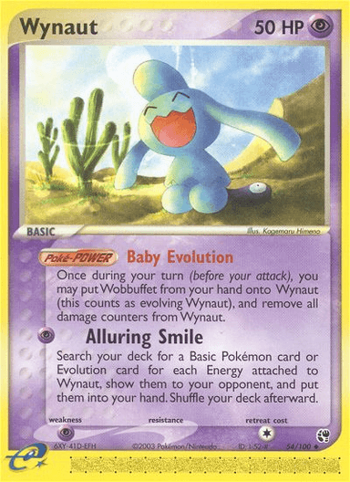 Carta Wynaut 54/100 do set Sandstorm — Pokémon TCG | Bynx