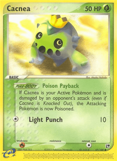 Carta Cacnea 57/100 do set Sandstorm — Pokémon TCG | Bynx