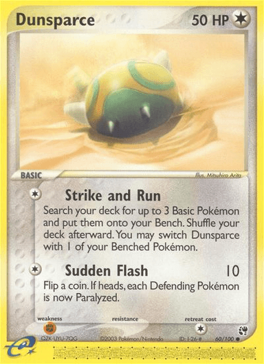 Carta Dunsparce 60/100 do set Sandstorm — Pokémon TCG | Bynx