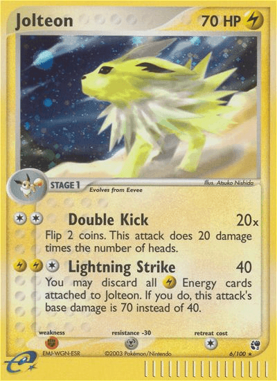 Carta Jolteon 6/100 do set Sandstorm — Pokémon TCG | Bynx
