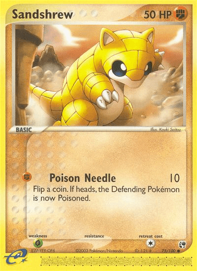 Carta Sandshrew 75/100 do set Sandstorm — Pokémon TCG | Bynx