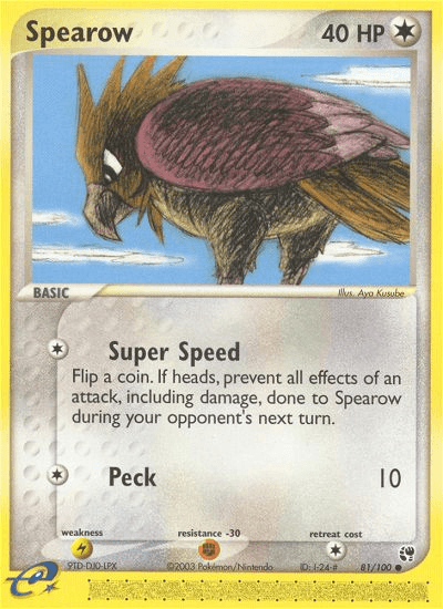 Carta Spearow 81/100 do set Sandstorm — Pokémon TCG | Bynx