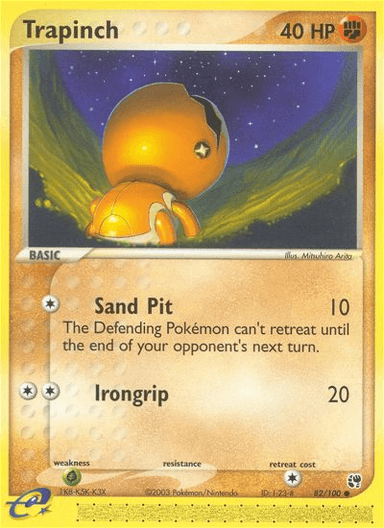 Carta Trapinch 82/100 do set Sandstorm — Pokémon TCG | Bynx