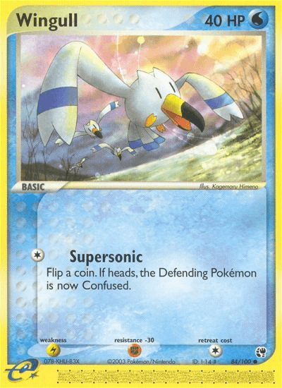 Carta Wingull 84/100 do set Sandstorm — Pokémon TCG | Bynx