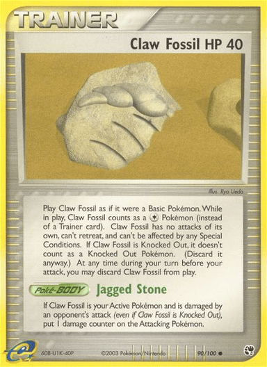 Carta Claw Fossil 90/100 do set Sandstorm — Pokémon TCG | Bynx