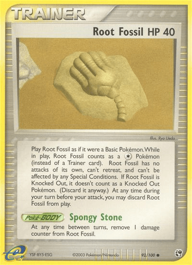 Carta Root Fossil 92/100 do set Sandstorm — Pokémon TCG | Bynx