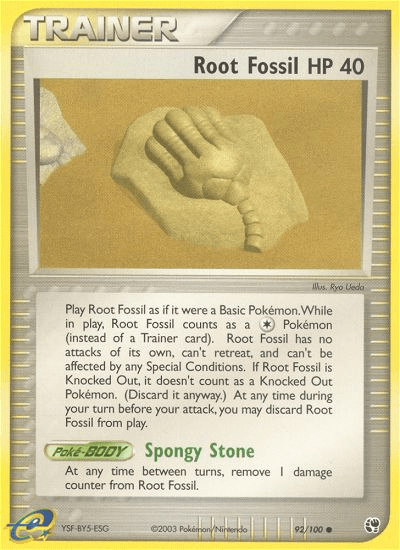 Carta Root Fossil 92/100 do set Sandstorm — Pokémon TCG | Bynx