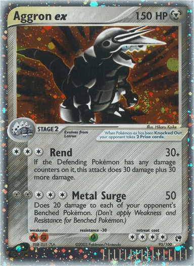 Carta Aggron ex 95/100 do set Sandstorm — Pokémon TCG | Bynx