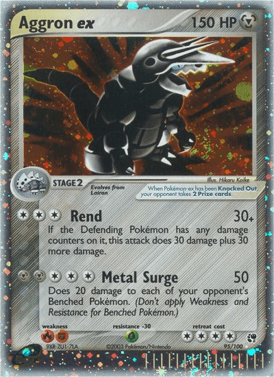 Carta Aggron ex 95/100 do set Sandstorm — Pokémon TCG | Bynx