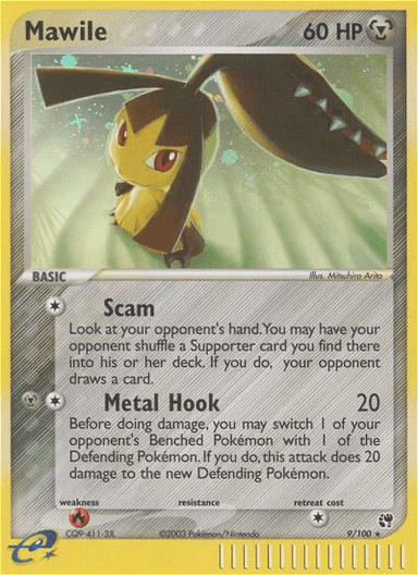 Carta Mawile 9/100 do set Sandstorm — Pokémon TCG | Bynx