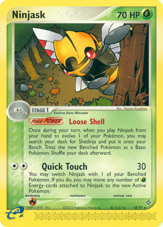 Carta Ninjask 18/97 do set Dragon — Pokémon TCG | Bynx