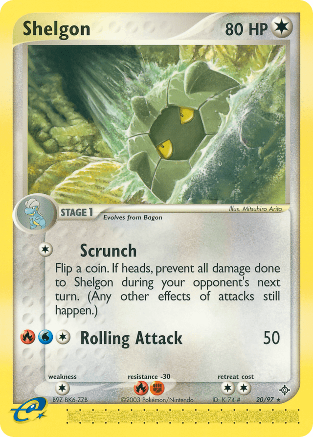 Carta Shelgon 20/97 do set Dragon — Pokémon TCG | Bynx