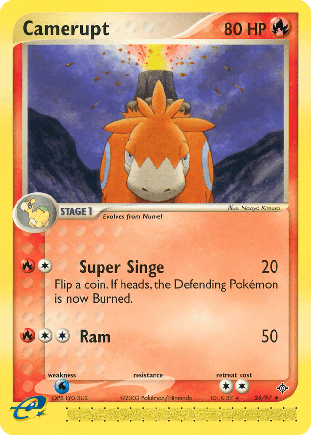 Carta Camerupt 24/97 do set Dragon — Pokémon TCG | Bynx