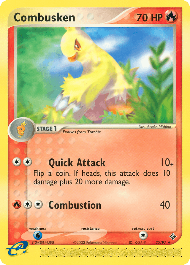 Carta Combusken 25/97 do set Dragon — Pokémon TCG | Bynx