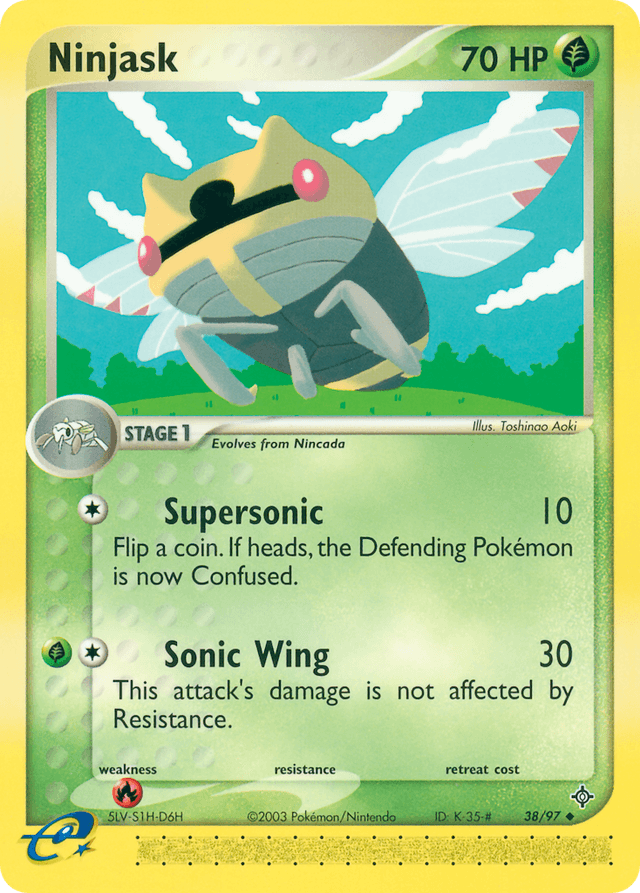 Carta Ninjask 38/97 do set Dragon — Pokémon TCG | Bynx