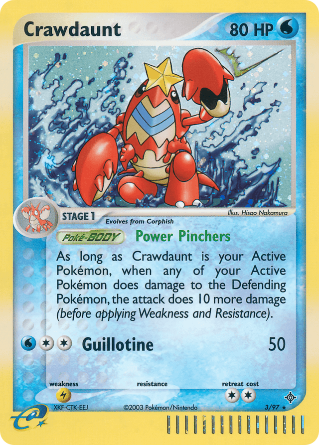 Carta Crawdaunt 3/97 do set Dragon — Pokémon TCG | Bynx