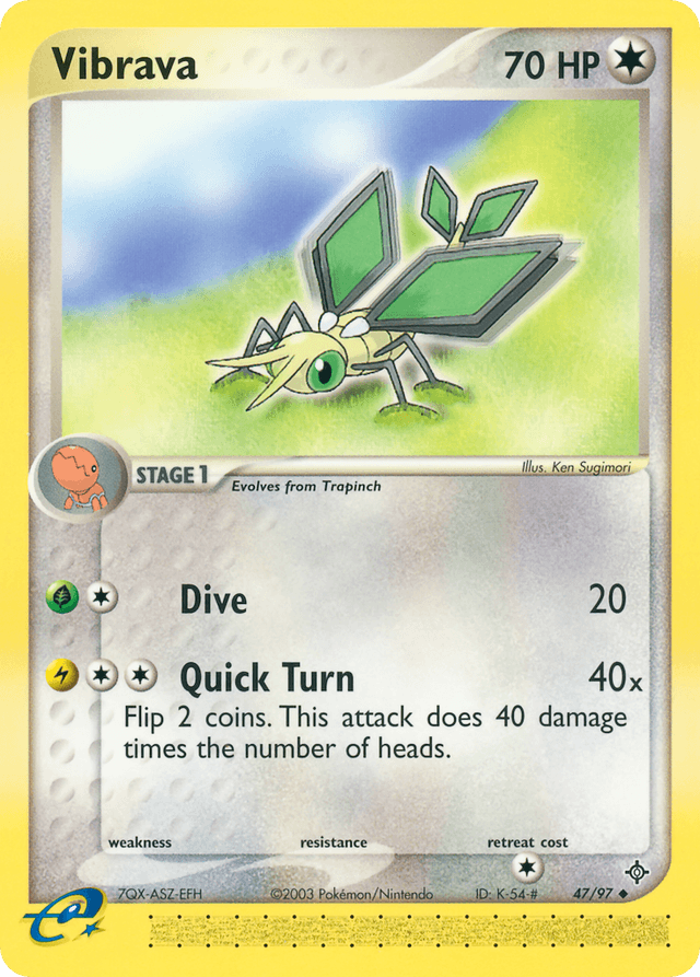 Carta Vibrava 47/97 do set Dragon — Pokémon TCG | Bynx
