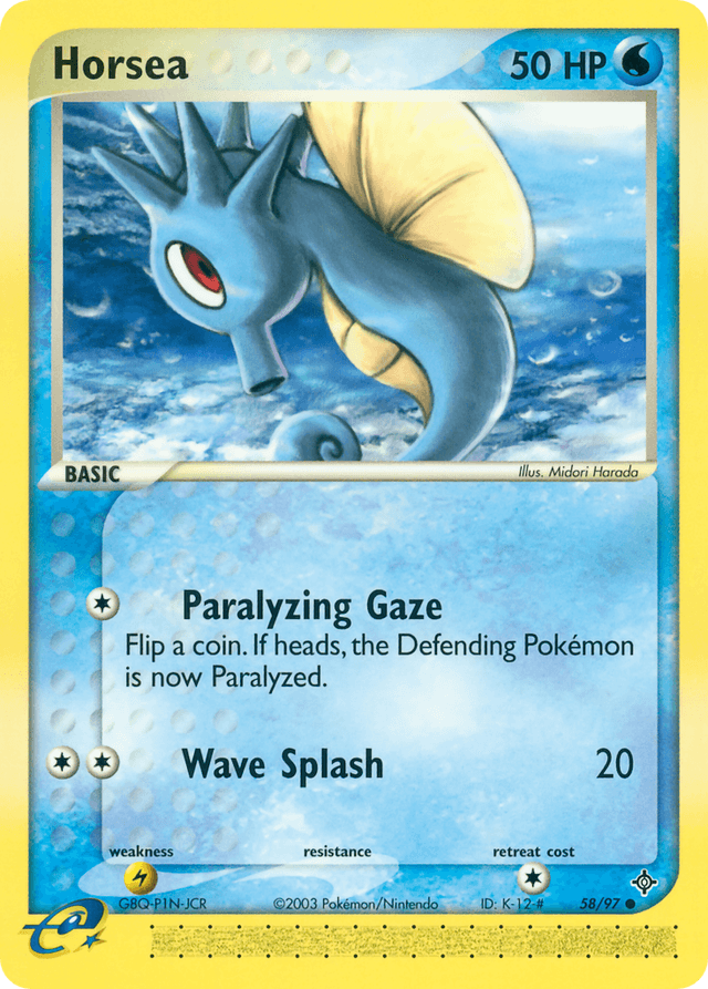 Carta Horsea 58/97 do set Dragon — Pokémon TCG | Bynx