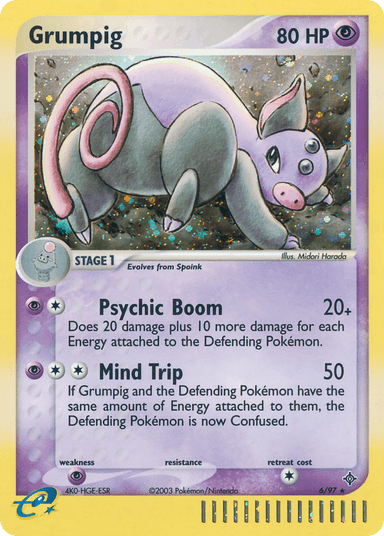 Carta Grumpig 6/97 do set Dragon — Pokémon TCG | Bynx