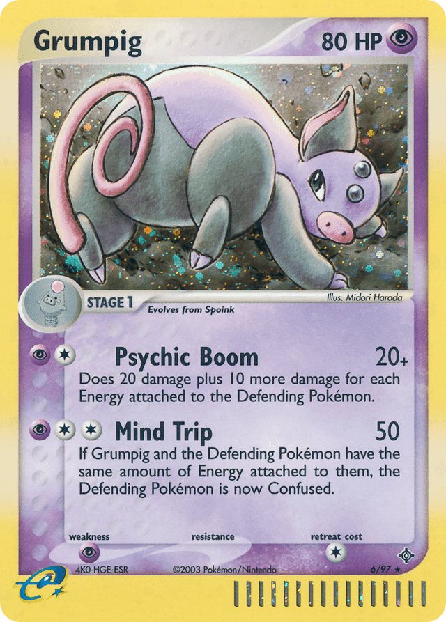 Carta Grumpig 6/97 do set Dragon — Pokémon TCG | Bynx