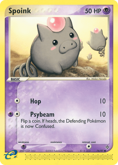 Carta Spoink 74/97 do set Dragon — Pokémon TCG | Bynx