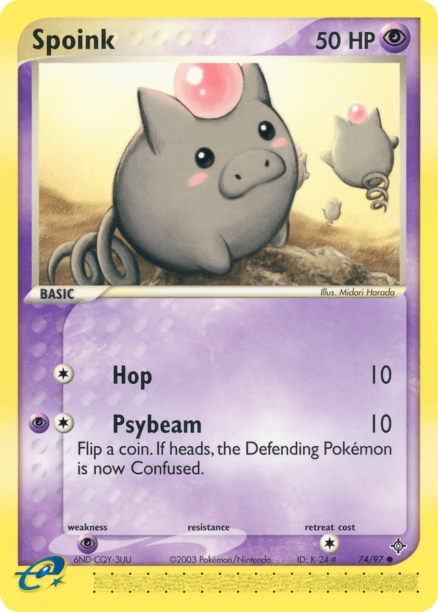 Carta Spoink 74/97 do set Dragon — Pokémon TCG | Bynx